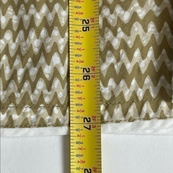 a.n.a. White Tan Pure Cotton w/Sequins Cottage Boho Circle Skirt Size 6 - Picture 9 of 9